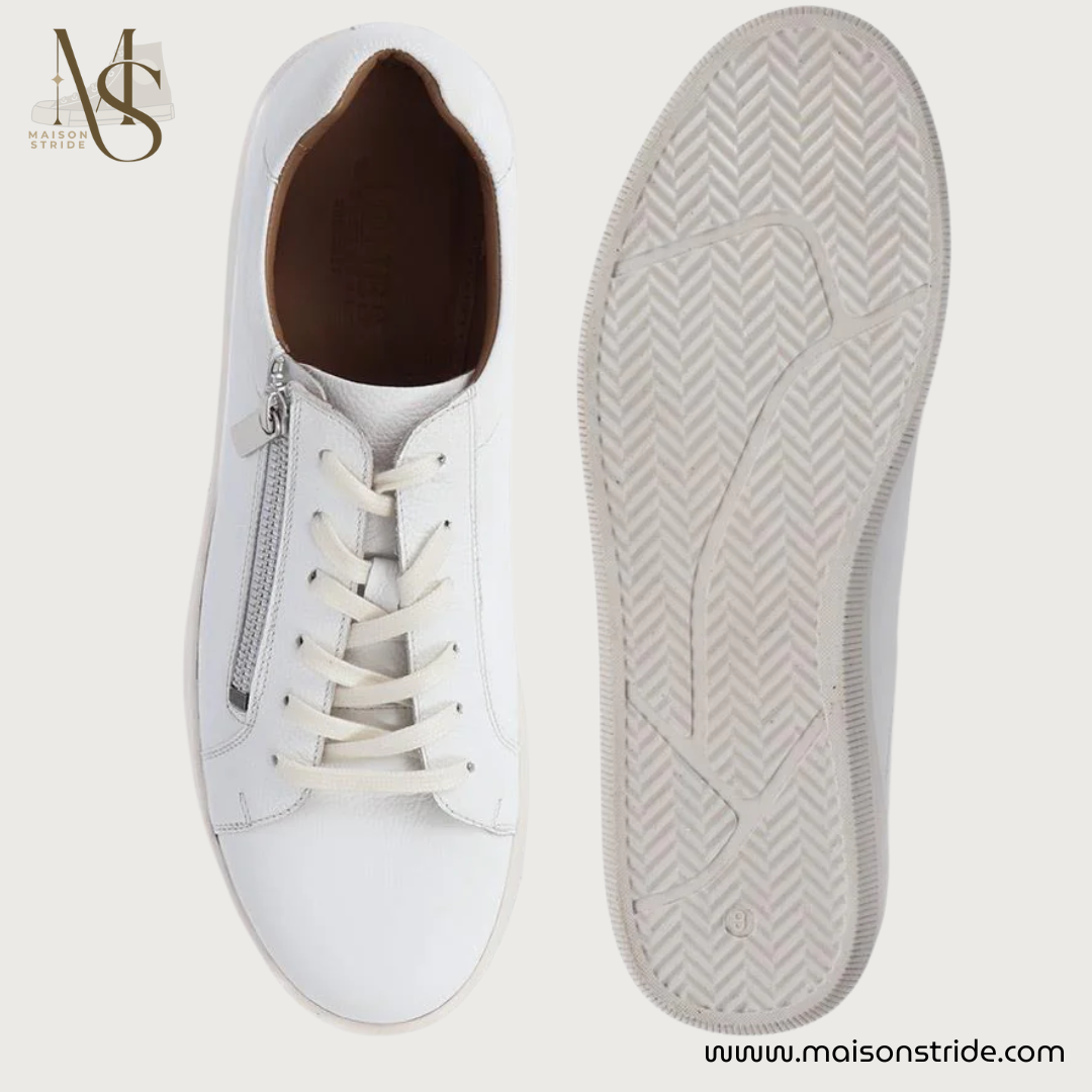 Spenser Leather Trainers - White