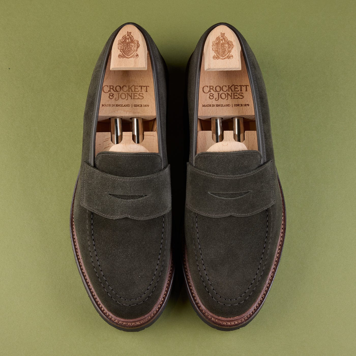 Boston 2 Earth Green Suede